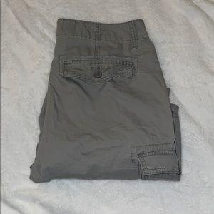 Gray cargo shorts